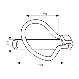 Pin oe8mm x 44 5mm sparex