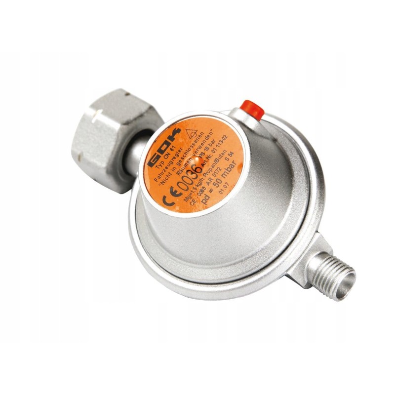 50mbar gas reducer with valve for camper trailer