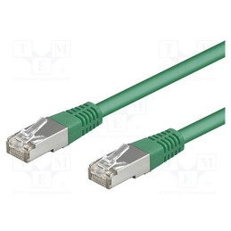 1 pcs x Goobay - 68042 - Patch cord, SF/UTP, 5e, stranded, CCA, PVC, green, 0.5m, 26AWG