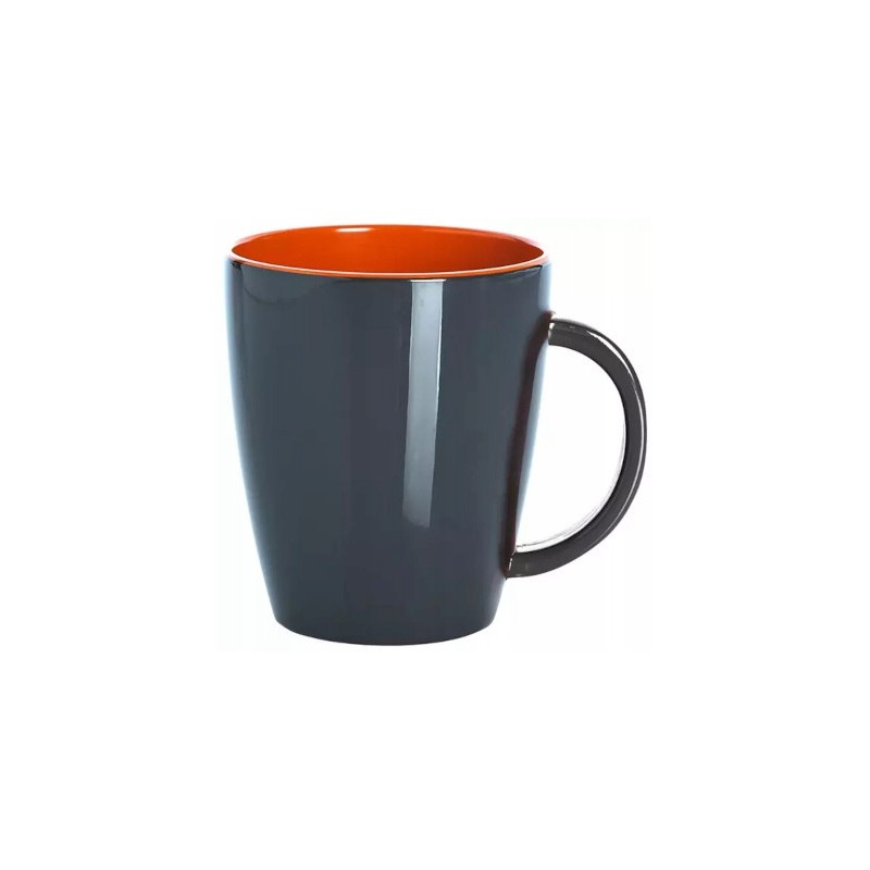 Gimex mug with handle, gray and orange, 350 ml