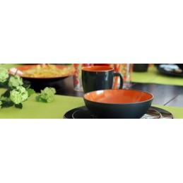Gimex mug with handle, gray and orange, 350 ml