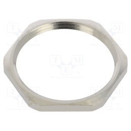 1 pcs x HUMMEL - 1.161.2900.01 - Nut, PG29, brass, nickel, Thk: 4mm, Spanner: 41mm, Thread: PG, GM-MS