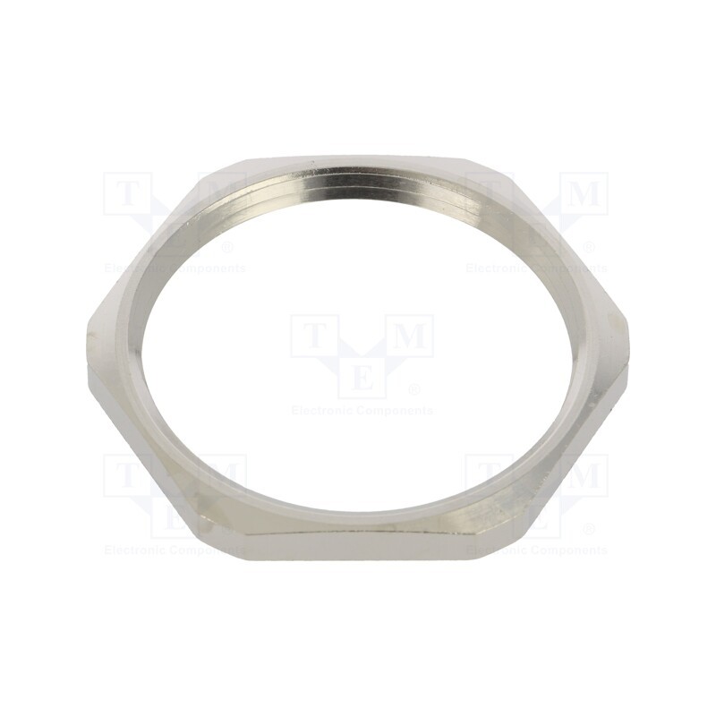 1 pcs x HUMMEL - 1.161.2900.01 - Nut, PG29, brass, nickel, Thk: 4mm, Spanner: 41mm, Thread: PG, GM-MS