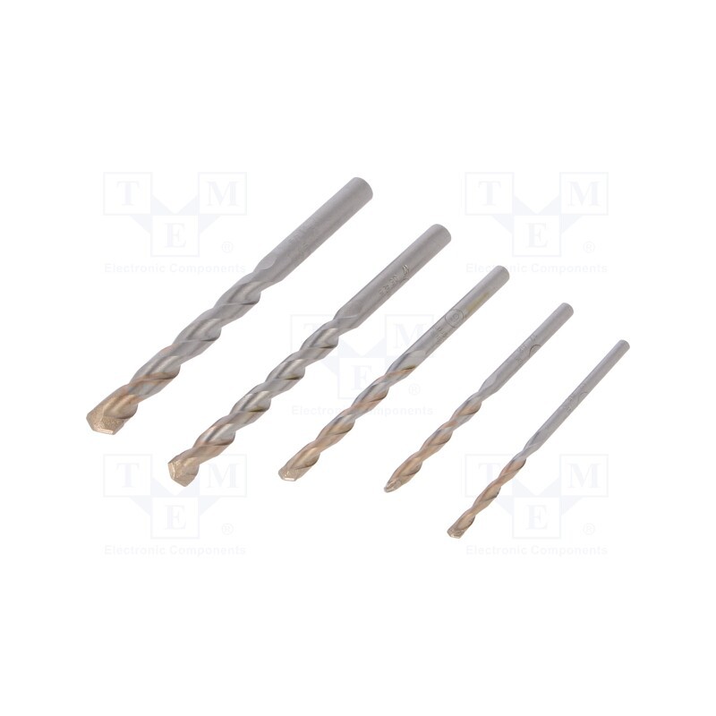 1 set x METABO - 627180000 - Drill set, for concrete, metal, Classic, concrete, 5pcs.