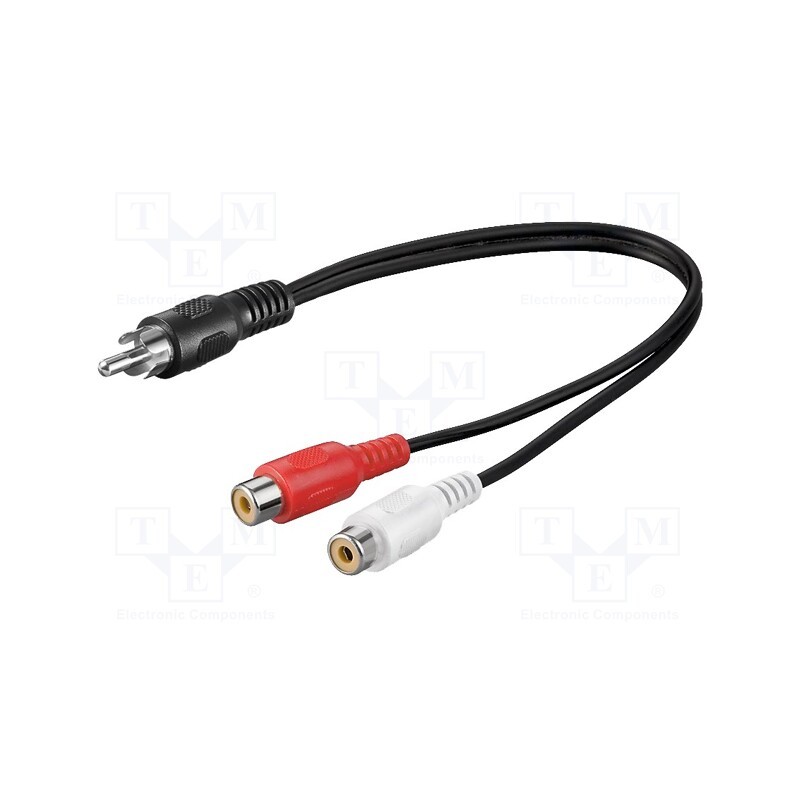 1 pcs x Goobay - 50005 - Cable, RCA socket x2,RCA plug, 0.2m