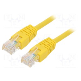 1 pcs x GEMBIRD - PP12-0.25M/Y - Patch cord, U/UTP, 5e, stranded, CCA, PVC, yellow, 0.25m, 26AWG
