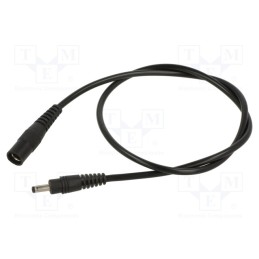 1 pcs x WEST POL - P13-C21-C050-050BK - Cable, 1x0.5mm2, DC 3,5/1,3 plug,DC 5,5/2,1 socket, straight