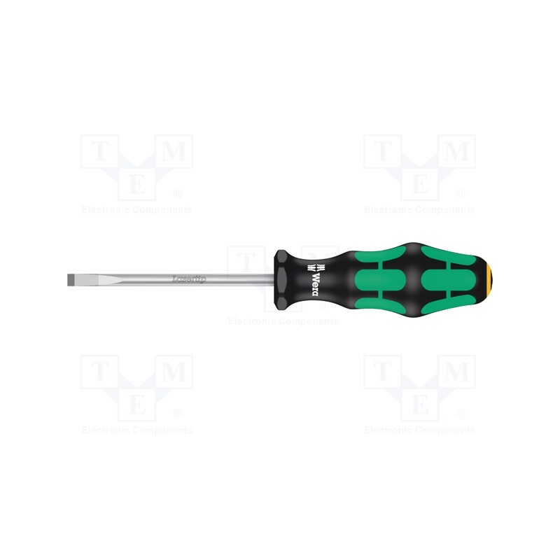 1 pcs x WERA - 5008061001 - Screwdriver, slot, 6,0x1,2mm, Blade length: 100mm
