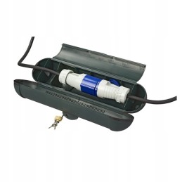 Cee cable cover, socket plug, camper protection IP44 with padlock