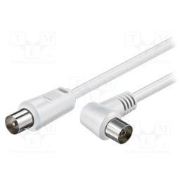 1 pcs x Goobay - 11712 - Cable, 75Ω, 1.5m, shielded, twofold, white