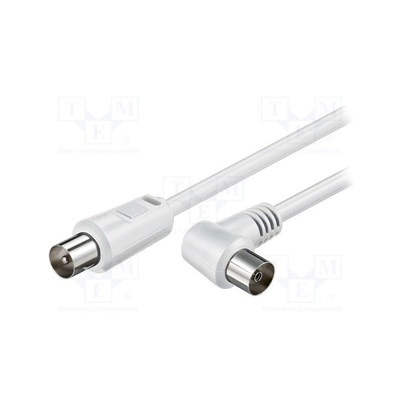 1 pcs x Goobay - 11712 - Cable, 75Ω, 1.5m, shielded, twofold, white