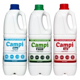 Campi blue red green fluid set for tourist toilets 3x 2l