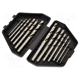 1 set x AVIT - AV08011 - Drill set, for metal, high speed steel stal szybkotnąca HSS