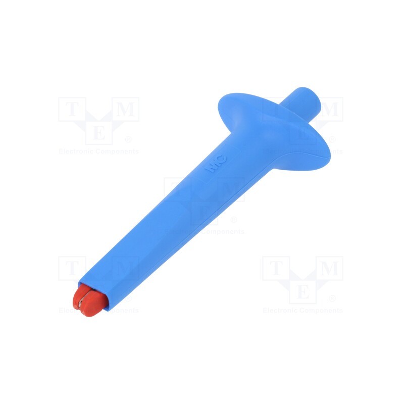 1 pcs x STu00c4UBLI - 68.9485-23 - Clip-on probe, crocodile, blue, 9.2mm, Max jaw capacity: 21mm