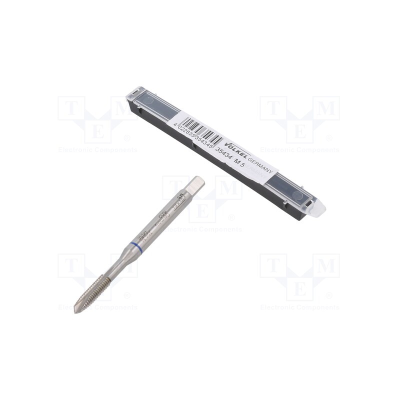1 pcs x Vu00d6LKEL - 35434 - Tap, high speed steel cobalt HSS-E, M5, 0.8, 70mm, 4,9mm, ISO2/6H