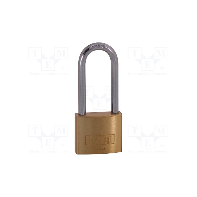 1 pcs x KASP - K12040L55D - Padlock, brass, hardened steel shackle,double bolted, shackle