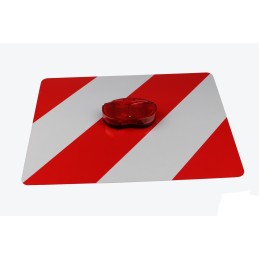 Size warning board with battery-operated light