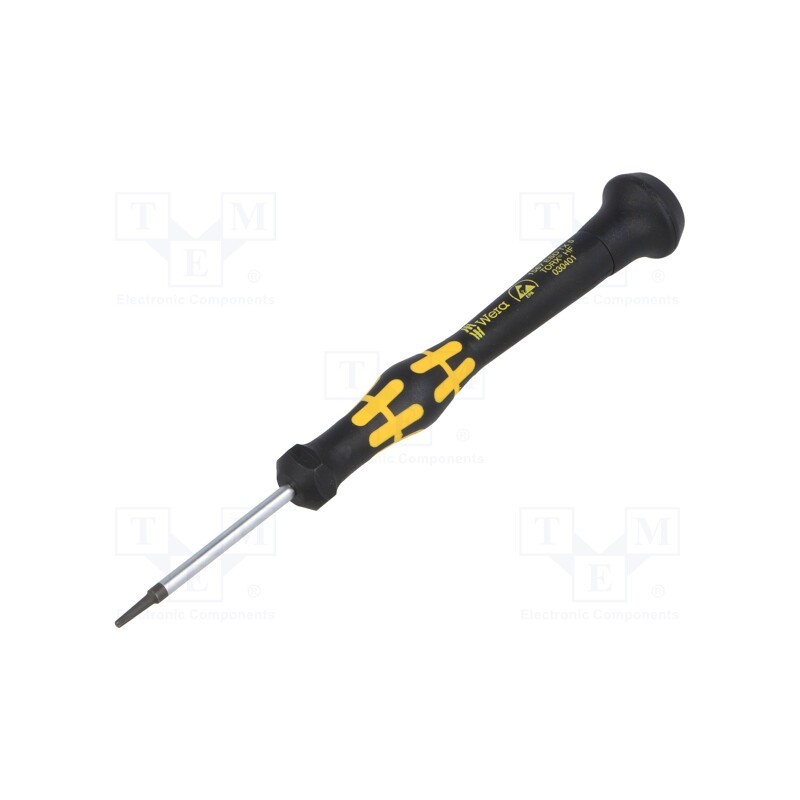 1 pcs x WERA - 5030401001 - Screwdriver, Torx®, precision, TX05, ESD, Blade length: 40mm