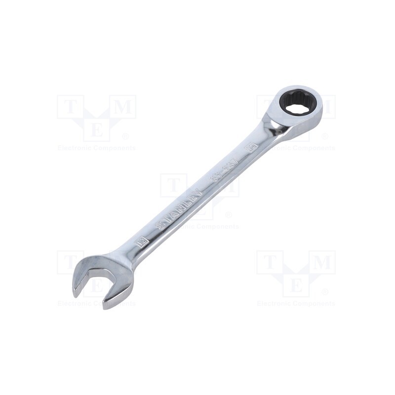 1 pcs x STANLEY - 4-89-937 - Wrench, combination spanner,with ratchet, 12mm, nickel plated