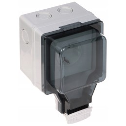 230v surface-mounted, outdoor, hermetic IP66 socket