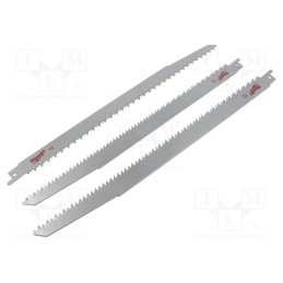 1 pcg x Milwaukee - 48001079 - Hacksaw blade, wood, 300mm, 6teeth/inch, 3pcs.