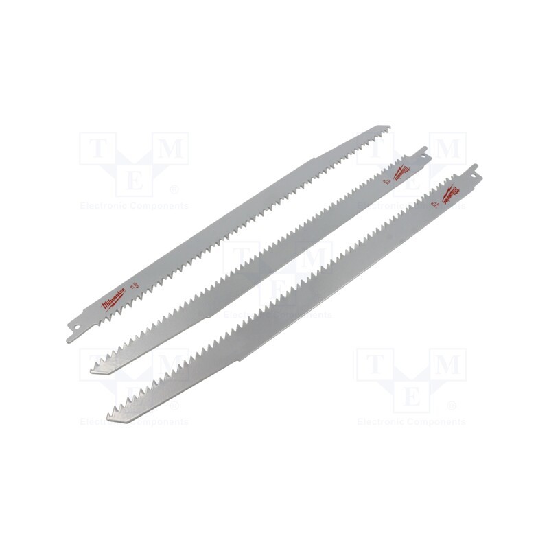 1 pcg x Milwaukee - 48001079 - Hacksaw blade, wood, 300mm, 6teeth/inch, 3pcs.