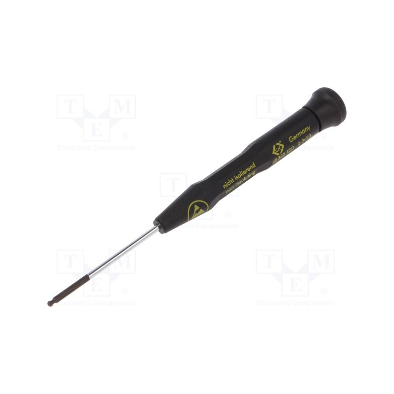 1 pcs x C.K - T4838XESD20 - Screwdriver, hex key, precision, HEX 2mm, ESD, Xonic ESD
