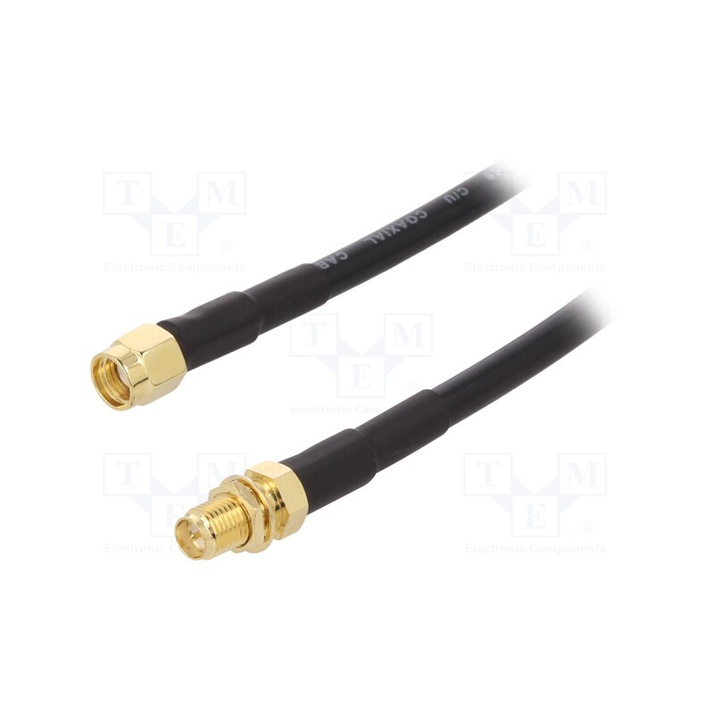 1 pcs x Goobay - 51676 - Cable, 50Ω, 2m, RP-SMA male,RP-SMA female, black