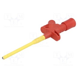 1 pcs x HIRSCHMANN T&M - KLEPS 2900 RT - Clip-on probe, hook type, 6A, 1kVDC, red, Grip capac: max.2mm, 4mm