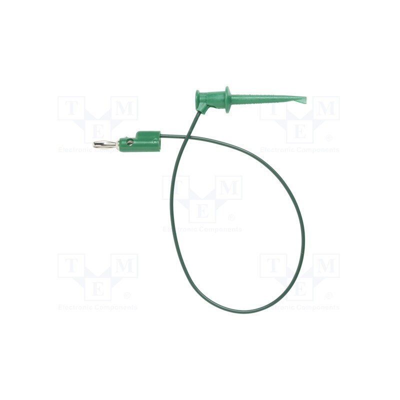 1 pcs x POMONA - 3782-48-5 - Test lead, 60VDC, 30VAC, 5A, clip-on hook probe,banana plug 4mm
