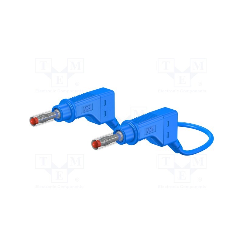 1 pcs x STu00c4UBLI - 66.9407-02523 - Connection cable, 32A, banana plug 4mm,both sides, Len: 0.25m