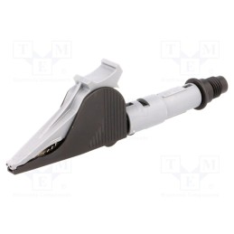 1 pcs x ELECTRO-PJP - PJ4766-LM-B - Crocodile clip, 20A, black, Grip capac: max.41mm, 1kV, 20mΩ