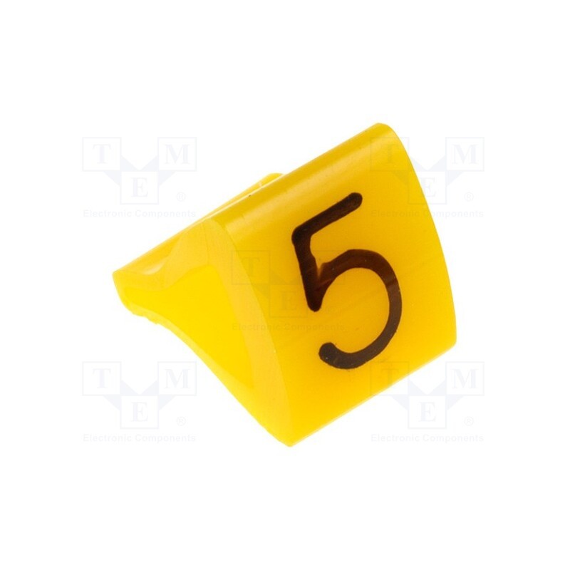 1 pcg x KURANT - MZ-1/5 - Markers, Marking: 5, 1.7÷3.5mm, H: 7mm, A: 6mm, -30÷100°C, leaded