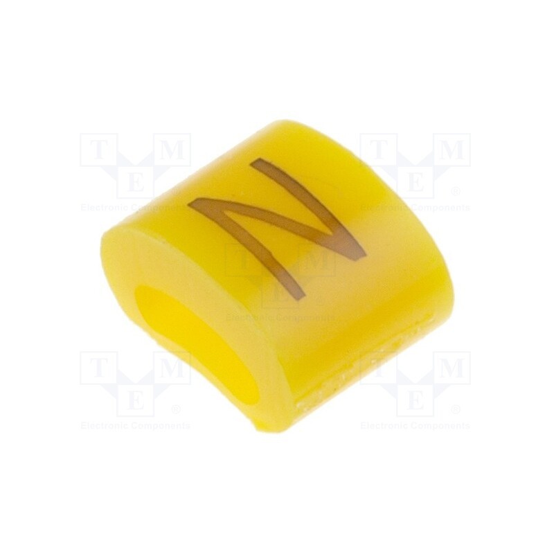 1 pcg x KURANT - MZ-0/N - Markers, Marking: N, 1.1÷2.5mm, H: 3mm, A: 6mm, -30÷100°C, leaded