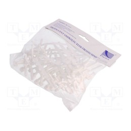 1 pcg x PAWBOL - H.7206A - Holder, white, Ømount.hole: 6mm, L: 75mm, 25pcs, UM 6