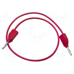 1 pcs x MUELLER ELECTRIC - BU-2929-M-10-2 - Test lead, 20A, banana plug 4mm,both sides, Urated: 3kV, red