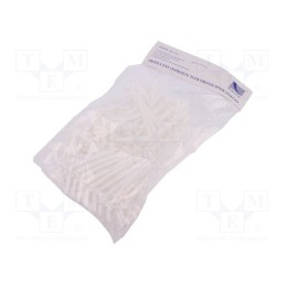 1 pcg x PAWBOL - H.7206 - Holder, white, Ømount.hole: 6mm, L: 75mm, 50pcs, UM 6