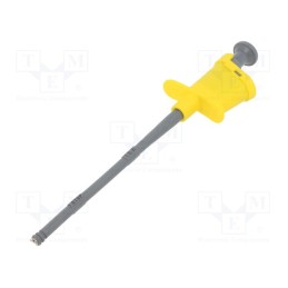 1 pcs x ELECTRO-PJP - 6005-IEC-J - Clip-on probe, pincers type, 6A, yellow, Grip capac: max.4.5mm
