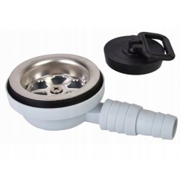 Water drain siphon with plug for turismus trailer