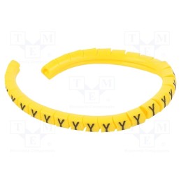 1 pcg x PARTEX - PA-02003PV40.Y - Markers, Marking: Y, 1.3÷3mm, PVC, yellow, -30÷60°C, leaded, PA-02
