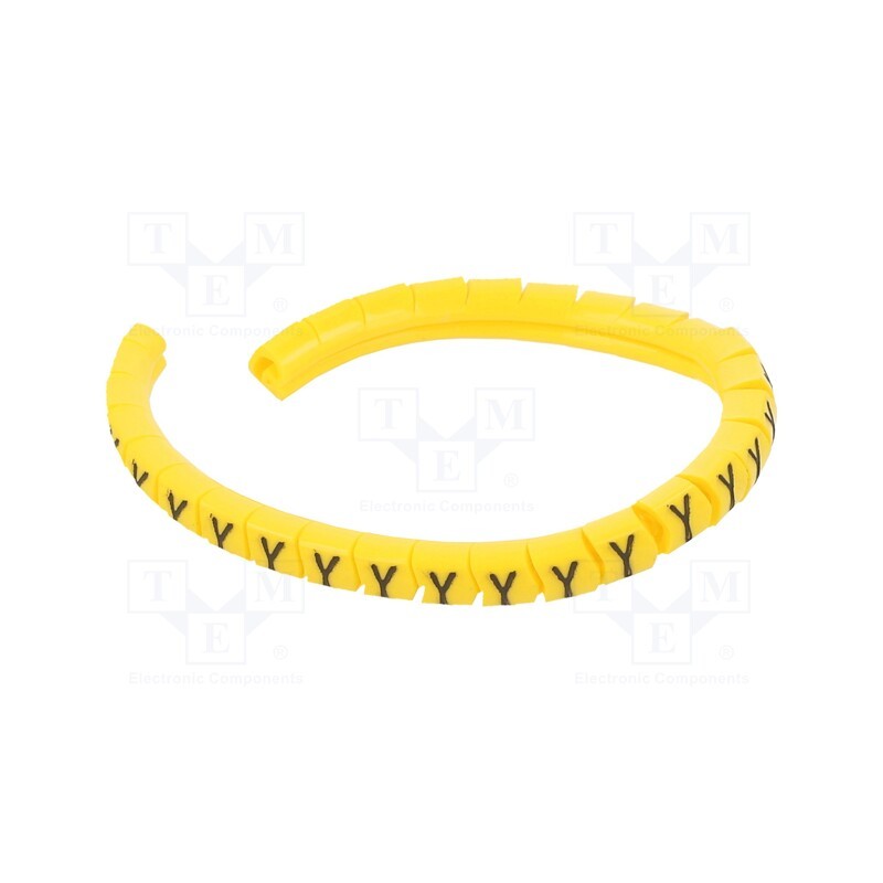 1 pcg x PARTEX - PA-02003PV40.Y - Markers, Marking: Y, 1.3÷3mm, PVC, yellow, -30÷60°C, leaded, PA-02