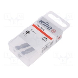 1 set x WIHA - 38709 - Screwdriver bit, Pozidriv®, PZ1, Overall len: 70mm, 2pcs.