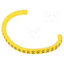 1 pcg x PARTEX - PA-02003PV40.R - Markers, Marking: R, 1.3÷3mm, PVC, yellow, -30÷60°C, leaded, PA-02