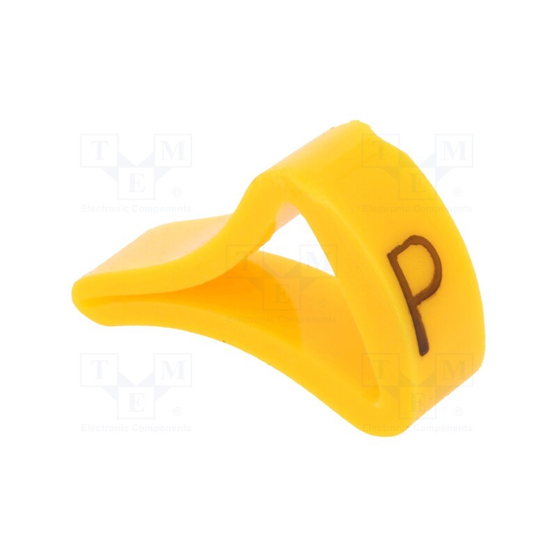 1 pcg x KURANT - MZ-3/P - Markers, Marking: P, 6÷10.5mm, H: 16mm, A: 10mm, -30÷100°C, leaded