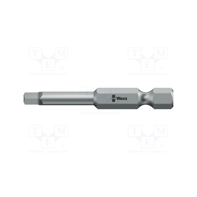 1 pcs x WERA - 5060303001 - Screwdriver bit, square, 2, Overall len: 89mm