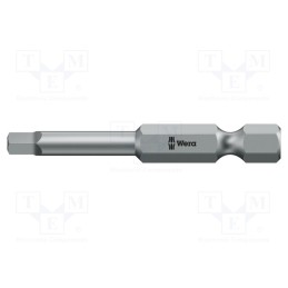 1 pcs x WERA - 5060298001 - Screwdriver bit, square, 3, Overall len: 89mm