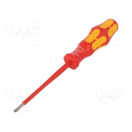 1 pcs x WERA - 5100003001 - Screwdriver, insulated, slot, 4,0x0,8mm, Blade length: 100mm