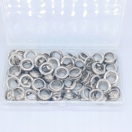 Galvanized eyelets for banner tarpaulins, 12 mm, stainless steel, 200 pcs
