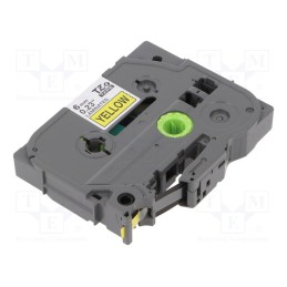 1 pcs x BROTHER - TZE-611 - Tape, 6mm, 8m, yellow, Character colour: black, laminated,glued