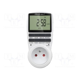 1 pcs x QOLTEC - 50628 - Programmable time switch, 16A, 135x60x75mm, 3.68kW, 50÷60Hz